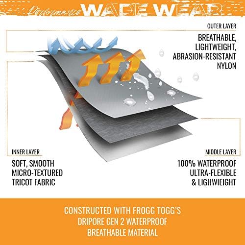 FROGG TOGGS Brush Hogg Heavy-Duty Nylon Bootfoot Hip Waterproof Fishing Wader for Fishing, Cleated Outsole - Image 3