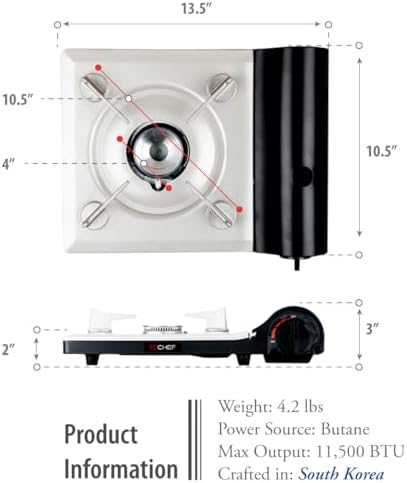 TECHEF - AGNI Portable Butane Gas Stove Burner, Camp Stove, Made in Korea - Image 6